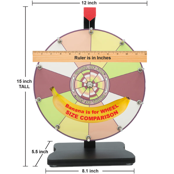 Prize Wheel 12-inch Table Top - Sorbet Color