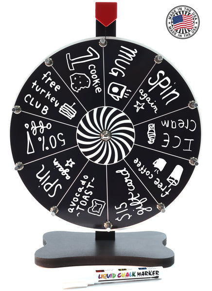 Prize Wheel 12-inch Table Top - Black Version