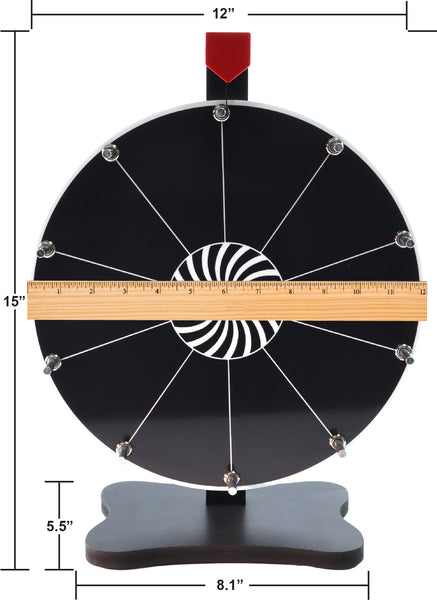 Prize Wheel 12-inch Table Top - Black Version