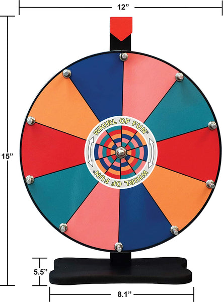 Prize Wheel 12-inch Table Top - Tropical Color