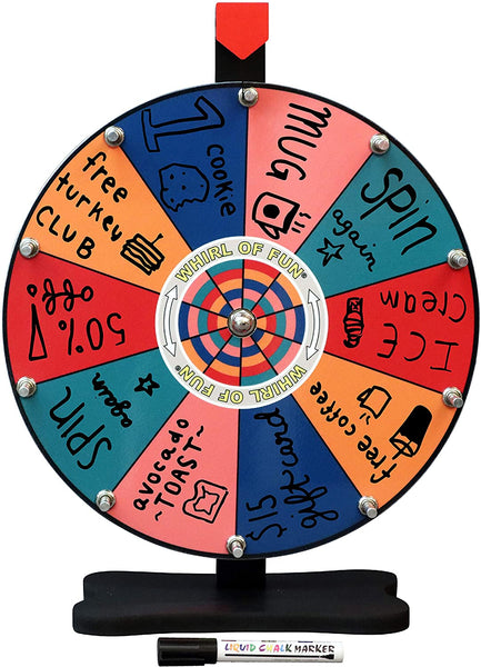 Prize Wheel 12-inch Table Top - Tropical Color